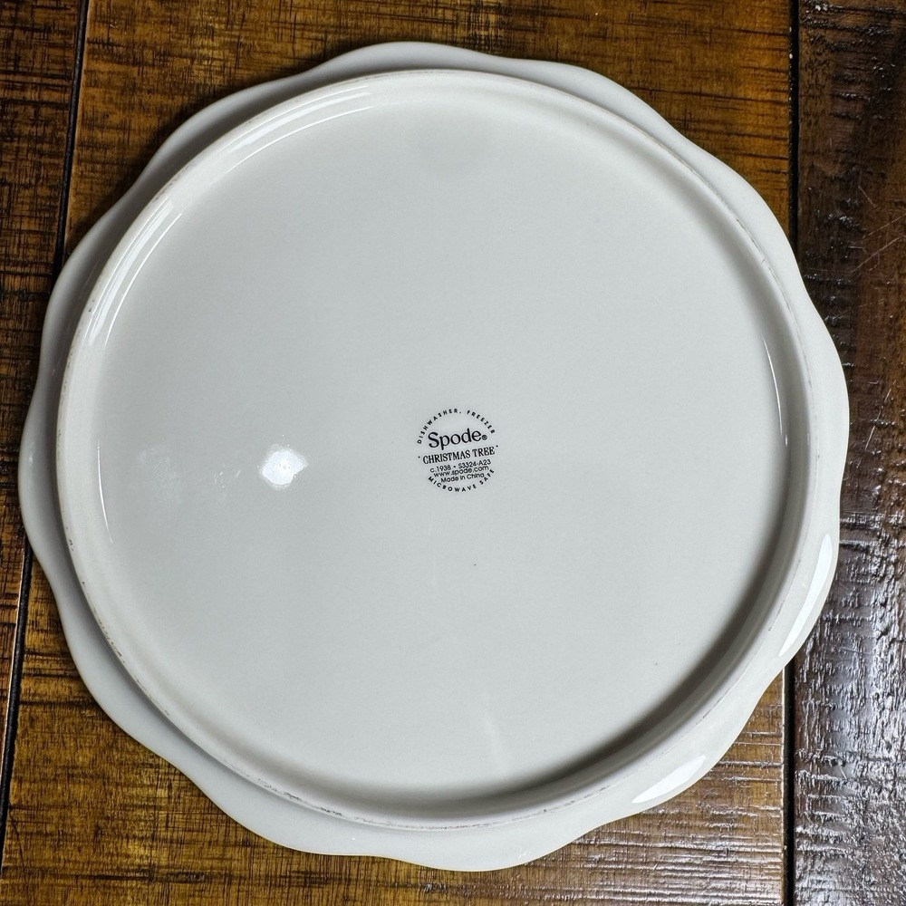 Spode Christmas Tree Trivet Hors d'Oeurve Tray Appetizer Cheese Plate England - Picture 2 of 3